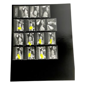 Vintage Pin Up Nude Gay Male Interest B&W Model Photo Erotic by Karl Simone Contact Sheet Photo