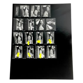 Vintage Pin Up Nude Gay Male Interest B&W Model Photo Erotic by Karl Simone Contact Sheet Photo