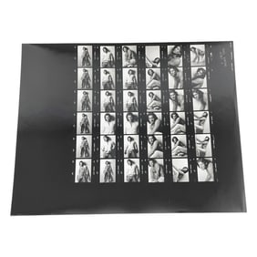 Vintage Pin Up Nude Gay Male Interest B&W Model Photo Erotic by Karl Simone Contact Sheet Photo