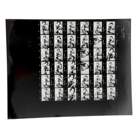 Vintage Pin Up Nude Gay Male Interest B&W Model Photo Erotic by Karl Simone Contact Sheet Photo