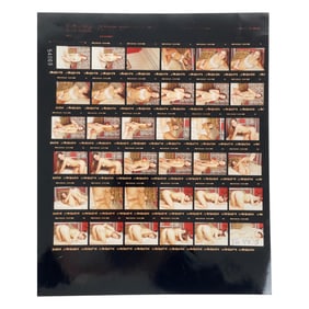Vintage Pin Up Nude Female Model Photo Erotic Photographer Adult Contact Sheet