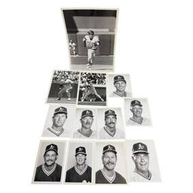 Vintage Press Kit Photo Baseball Oakland A's Athletics Type 1 Lot Kodak Paper