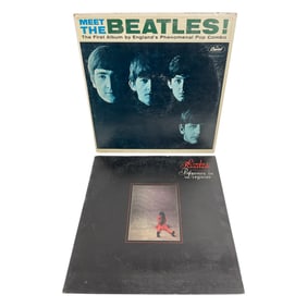 VINYL RECORD MEET THE BEATLES AND LINDA RONSTADT LOT 2