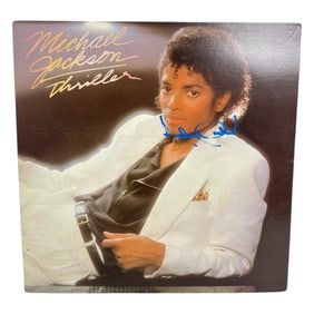 VINYL RECORD MICHAEL JACKSON SIGNED Promo Thriller Vinyl Album