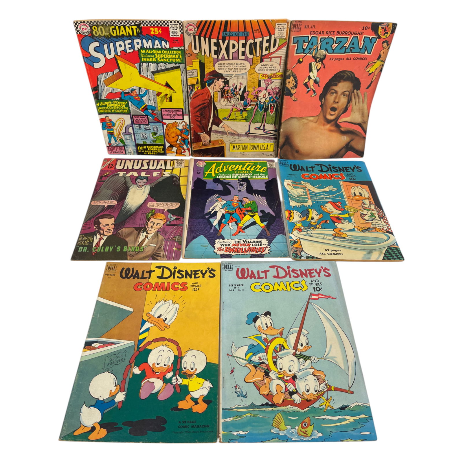 Silver Age Vintage DC Comic Books Lot of 8 12c, 15c (1 of 4)