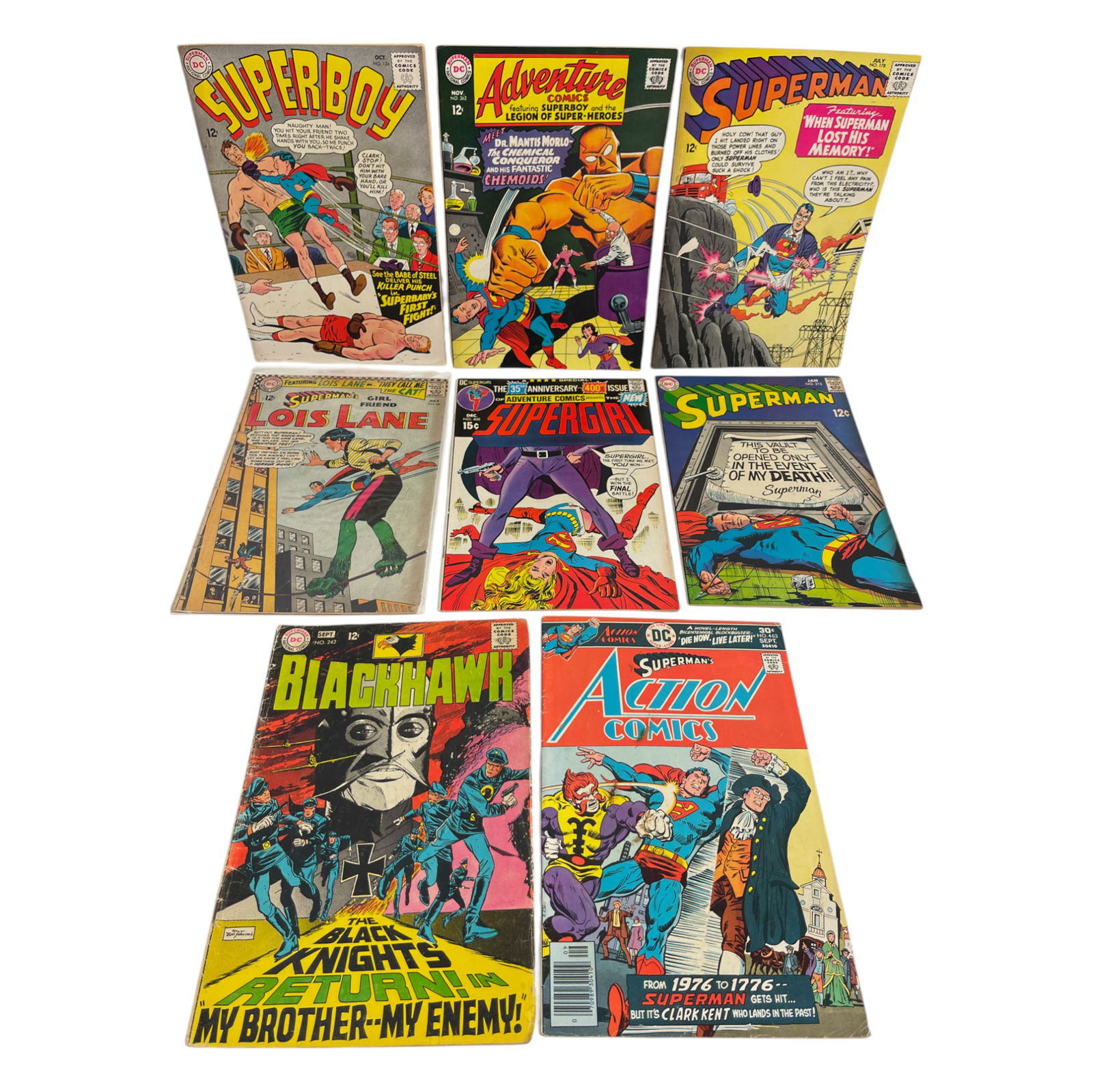 Silver Age Vintage DC Comic Books Lot of 8 12c, 15c (1 of 4)