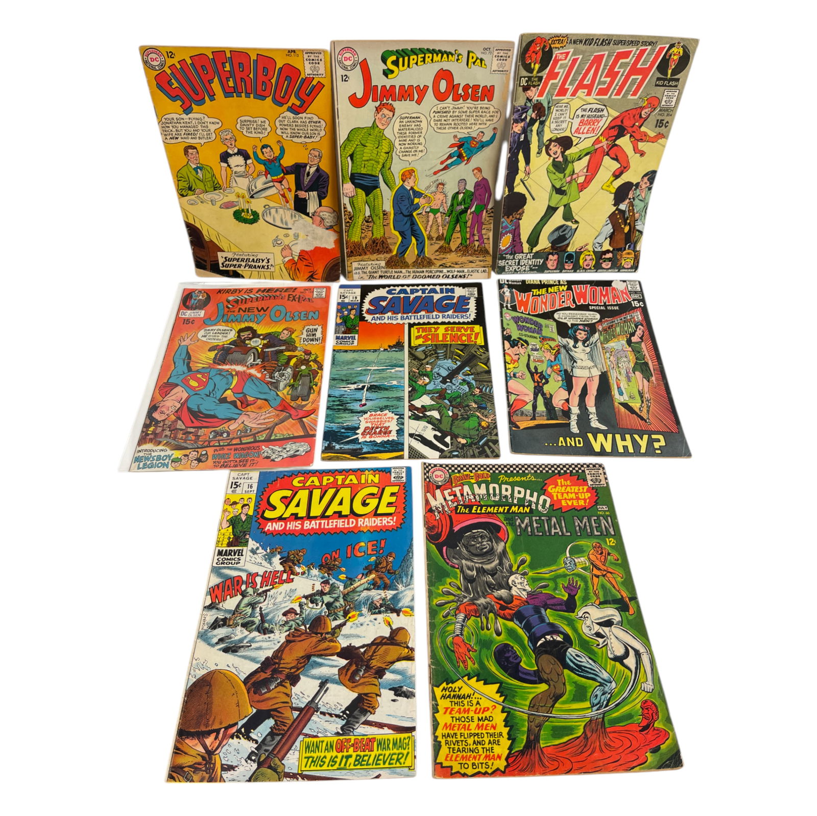 Silver Age Vintage DC Comic Books Lot of 8 12c, 15c (1 of 5)