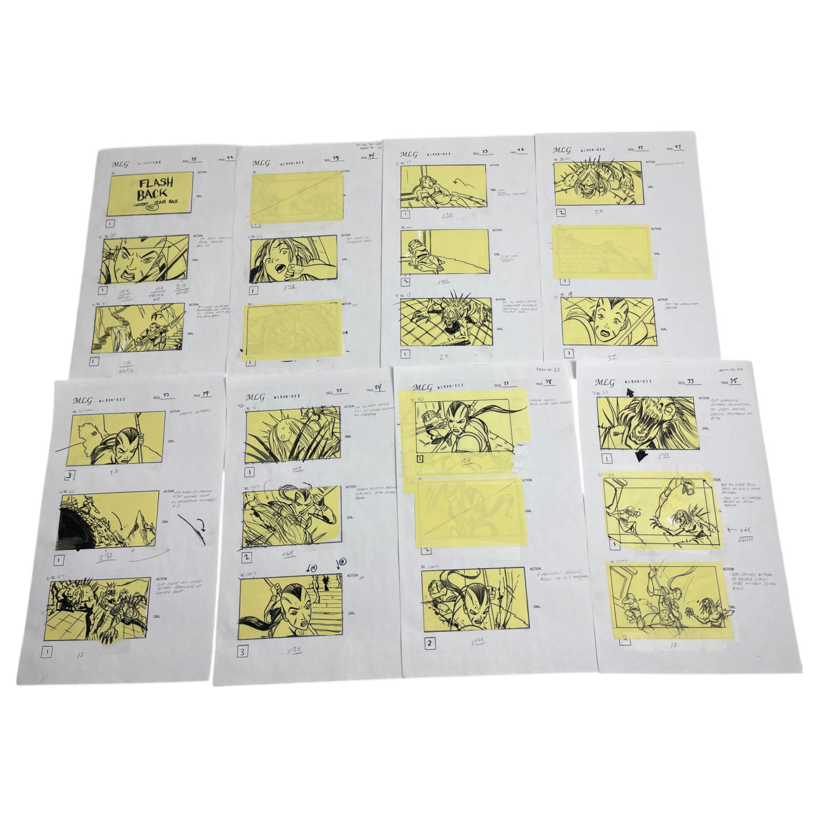 Original Animation Art MOVIE Storyboard Marvel Planet Hulk by Sam Liu Collection Lot 8 (1 of 6)