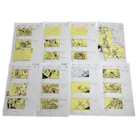 Original Animation Art MOVIE Storyboard Marvel Planet Hulk by Sam Liu Collection Lot 8