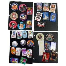 Vintage Disney Button Pin Collection Lot