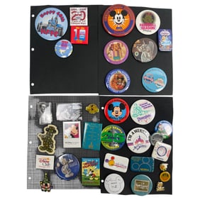 Vintage Disney Button Pin Collection Lot