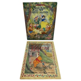 Snow White and Winnie the Pooh Signed HC Disney Books