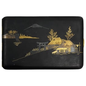 Japanese Mixed Metal Cigarette case Gold Silver