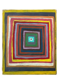 Vintage Mid Century Abstract Oil Paintings on Canvas