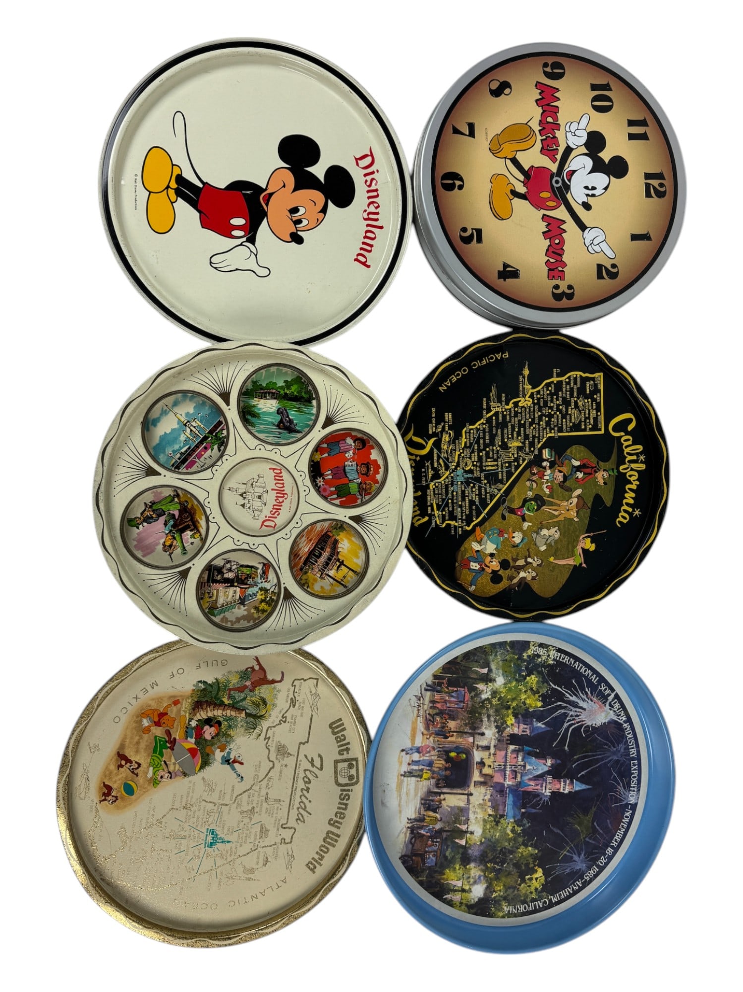 Vintage Disney Wall Clock and Plate Collection Lot (1 of 5)