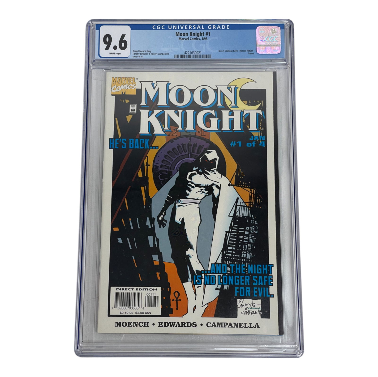 Moon Knight #1 GRADED CGC 9.8 1998 MARVEL COMIC BOOK (1 of 2)