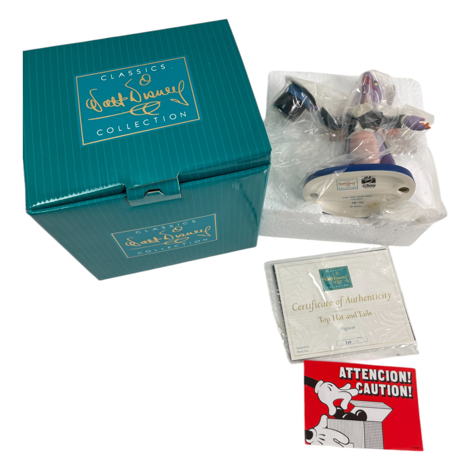 WDCC Walt Disney Classics Top Hat and Tails Figure with COA: WDCC Walt Disney Classics Top Hat and Tails Figure with COA