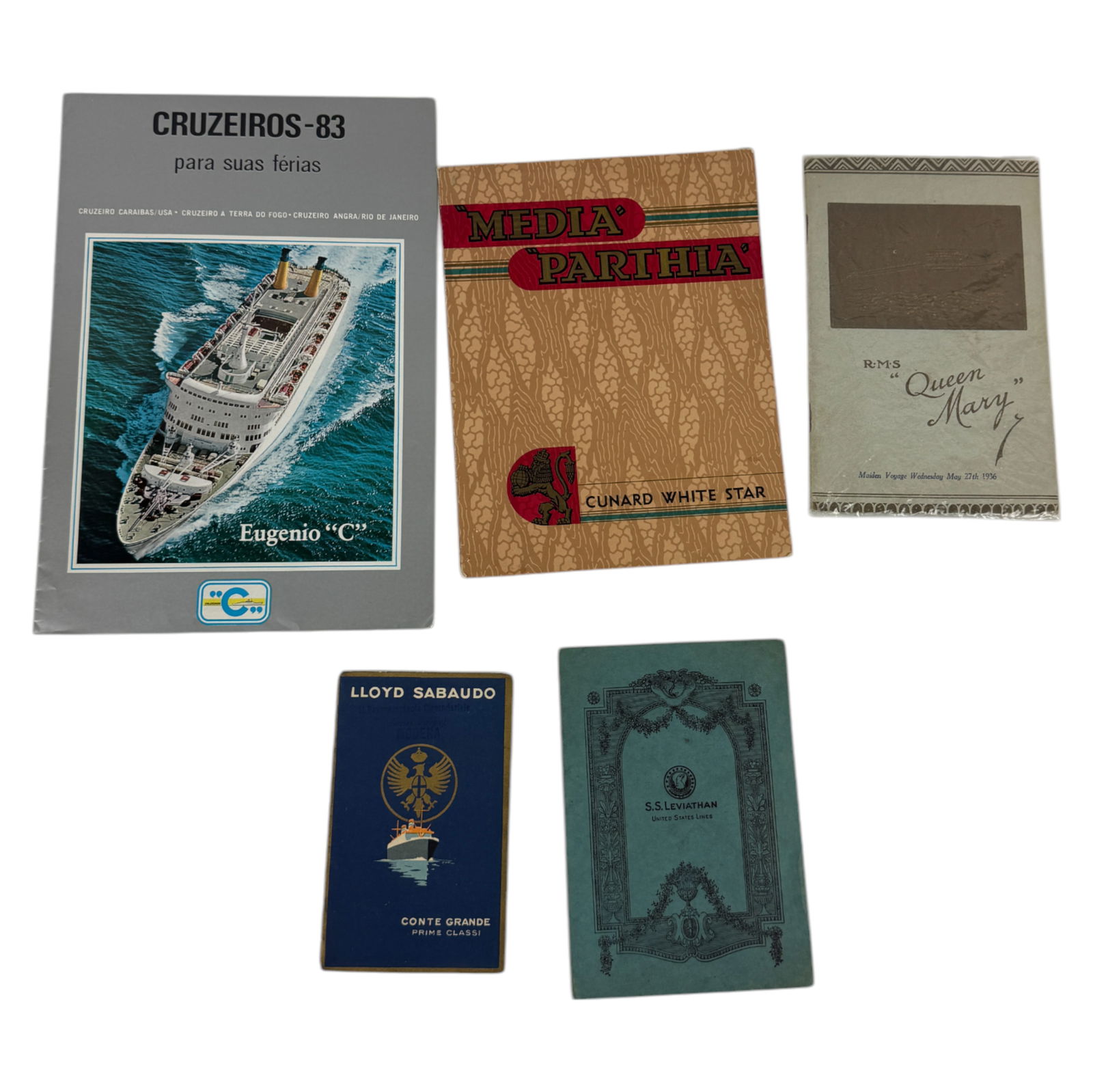 Vintage Maritime Cruise Liner Ship Brochure Epherma Collection Lot (1 of 5)