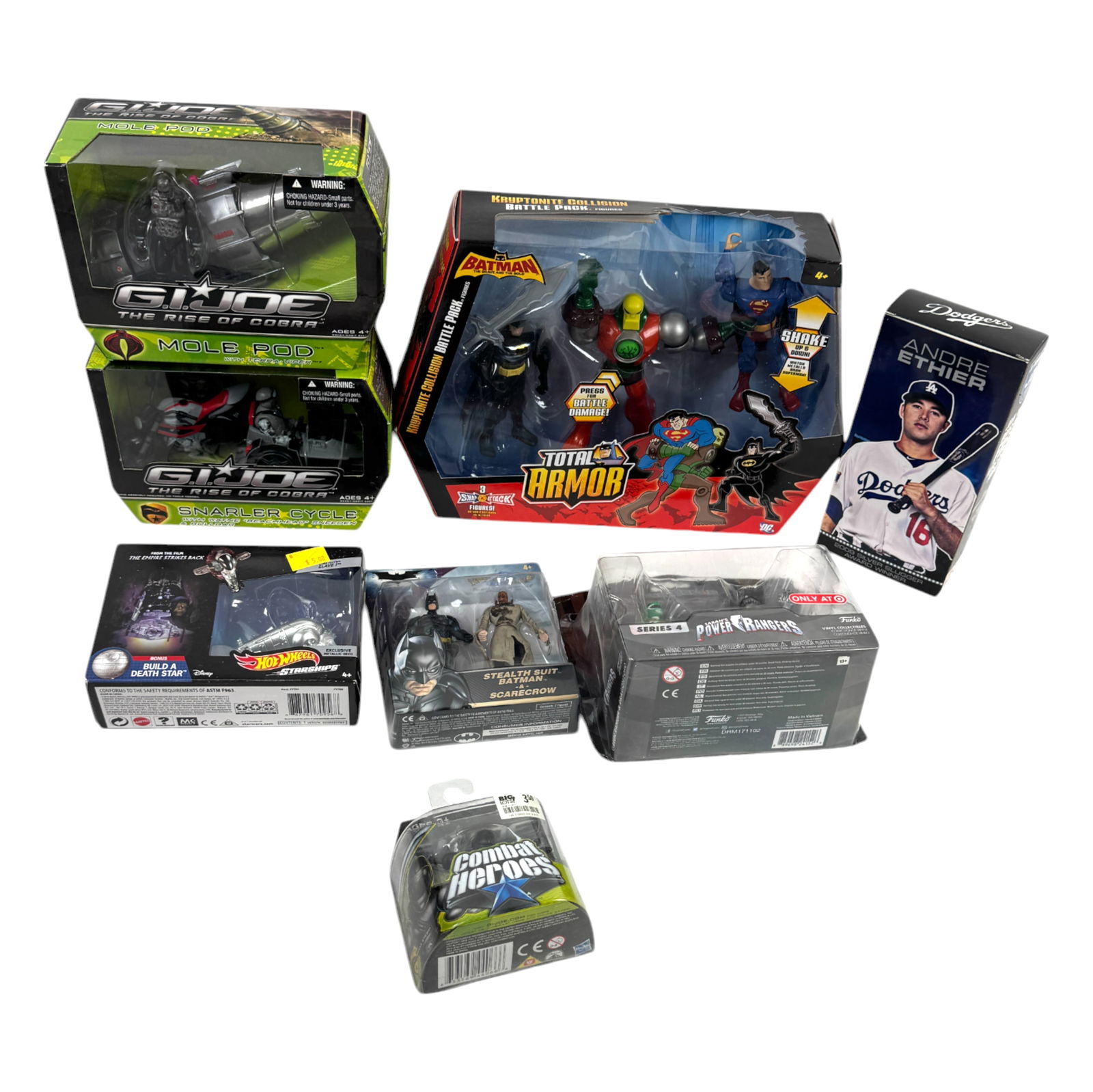 Vintage Toy Action Figurine Collection Lot Star. Wars, Marvel, DC NIB (1 of 5)