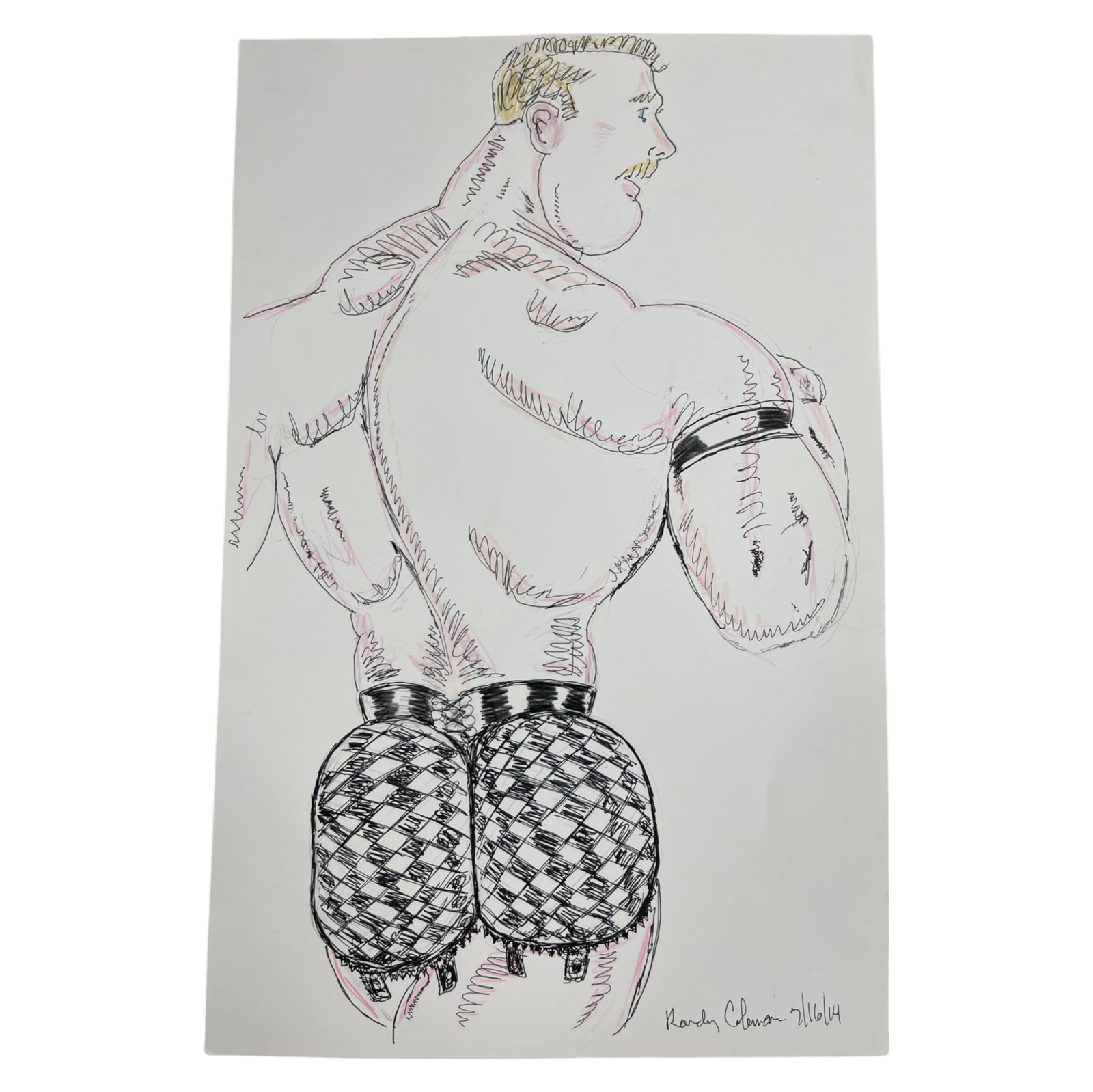 Randy Coleman Signed Gay Male Interest Drawing Illustration Art Original Erotic Nude Adults Only: Original Randy Coleman Signed Gay Male Interest Hand Drawing Illustration Art Erotic Nude Adults Only. Signed and dated. Size 11 x 13 1/2 inches.Artist and San Francisco Bay Times Columnist Randy Cole