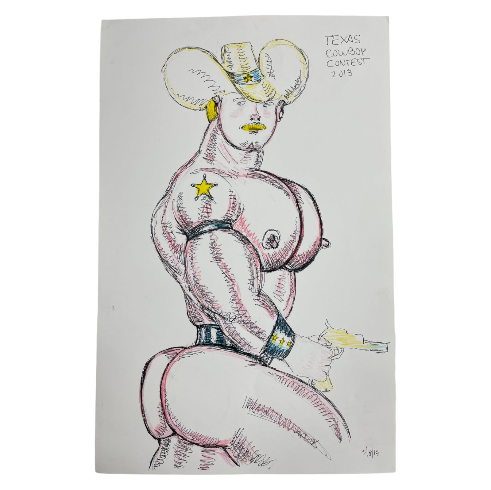 Randy Coleman Signed Gay Male Interest Drawing Illustration Art Original Erotic Nude Adults Only: Original Randy Coleman Signed Gay Male Interest Hand Drawing Illustration Art Erotic Nude Adults Only. Signed and dated. Size 11 x 13 1/2 inches.Artist and San Francisco Bay Times Columnist Randy Cole
