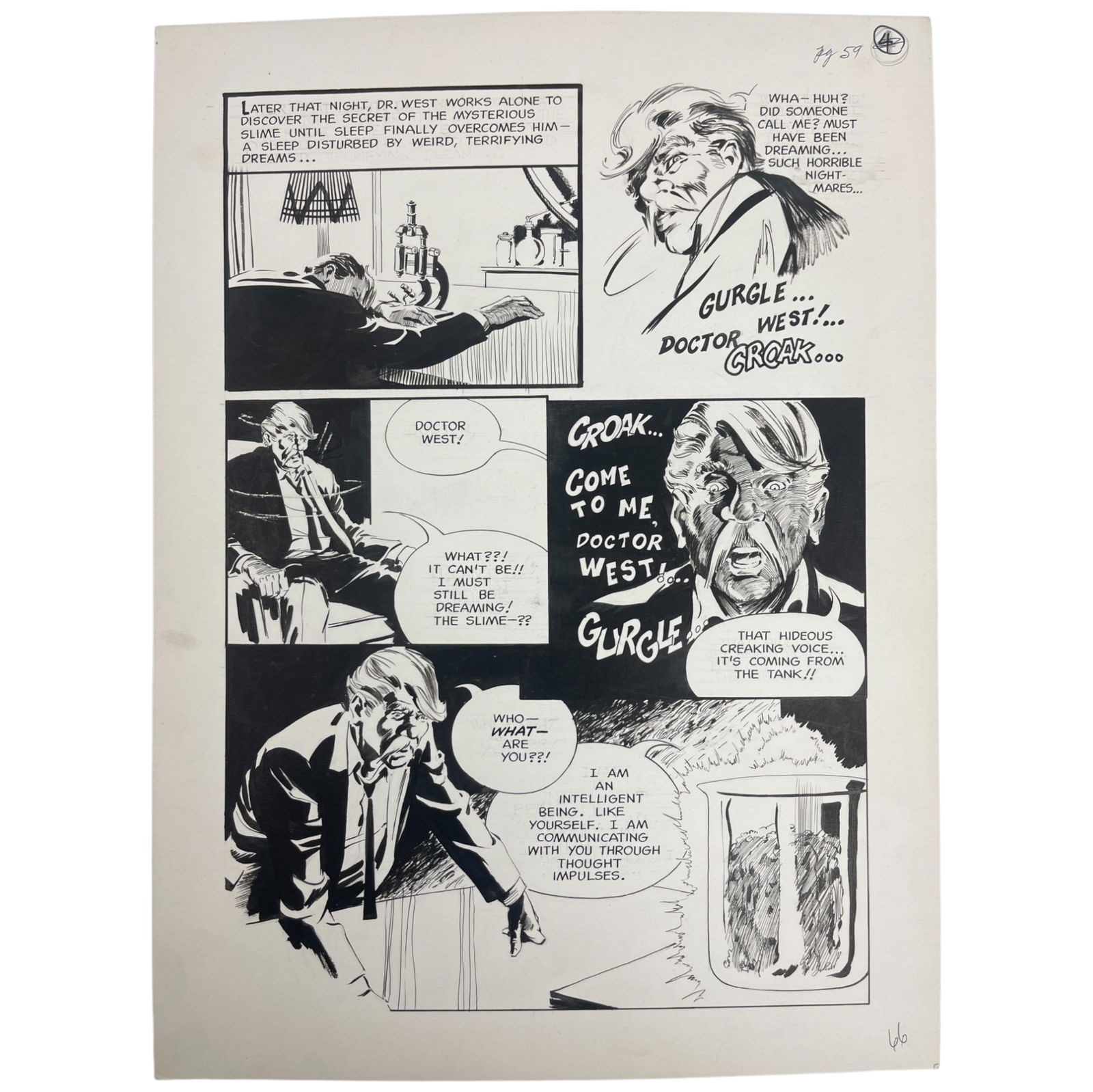 EERIE The Killer Slime Original Storyboard Production Comic Art (1 of 4)
