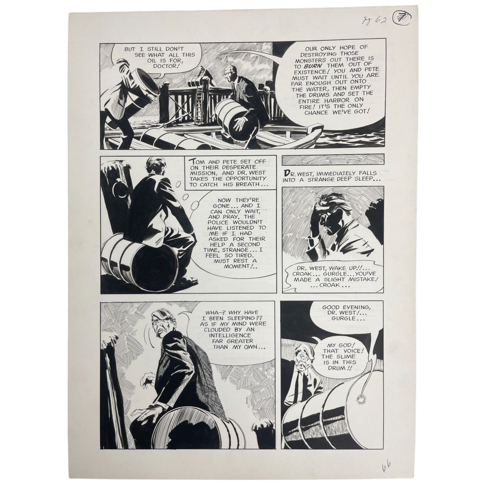 EERIE The Killer Slime Original Storyboard Production Comic Art (1 of 5)