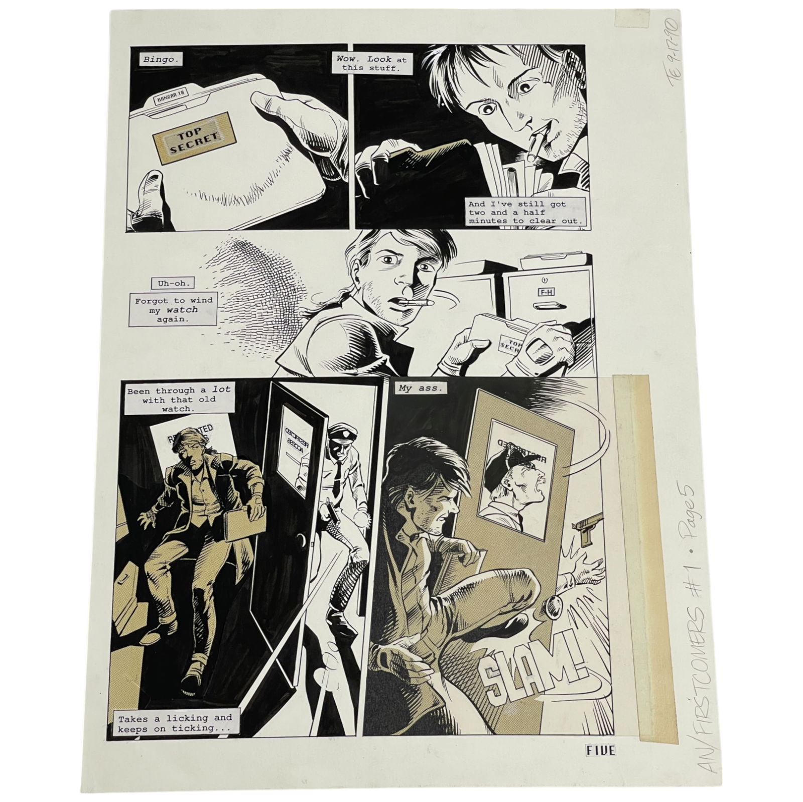 Alien Nation: The First Comers Original Storyboard Production Comic Art (1 of 5)