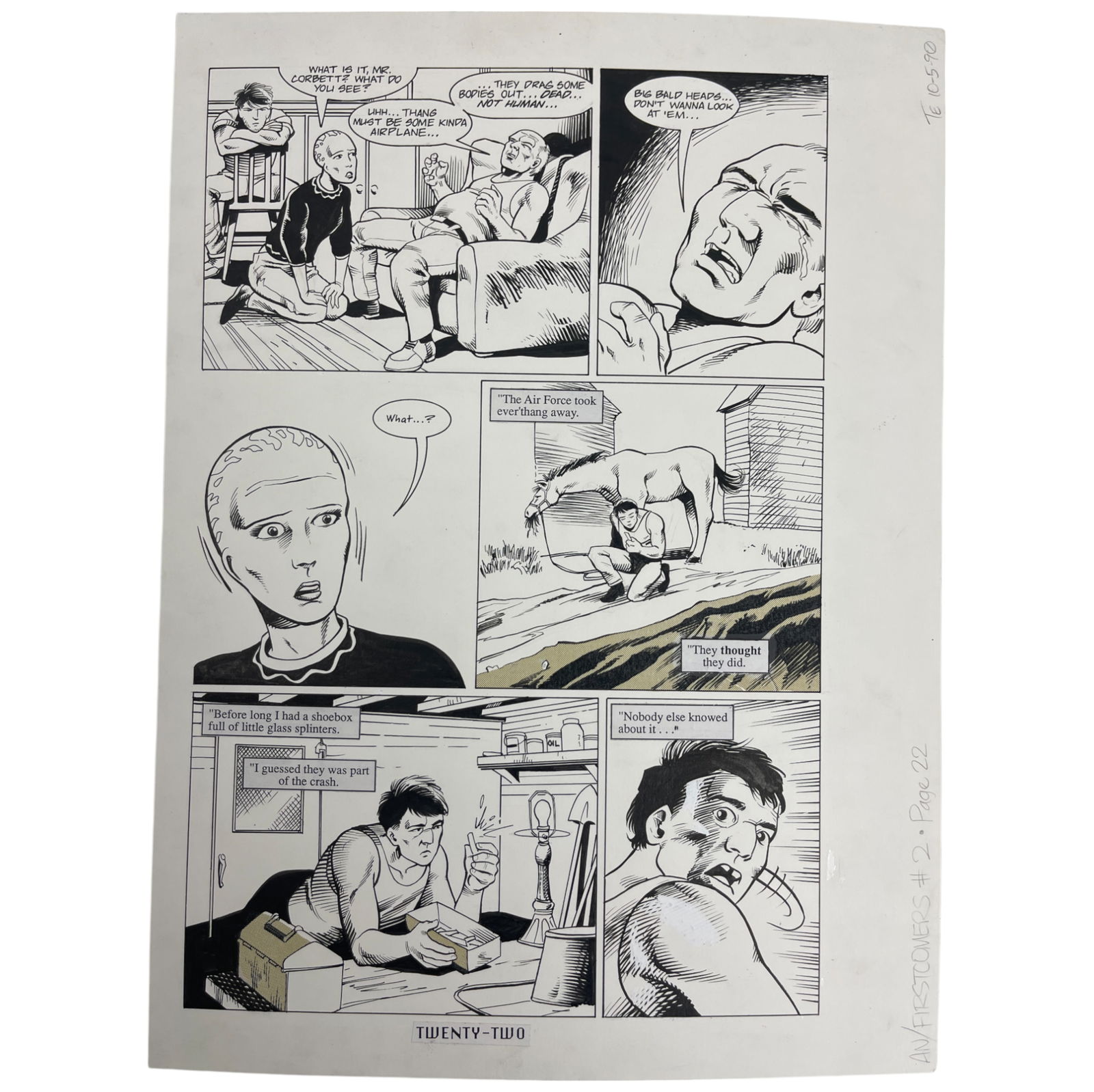 Alien Nation: The First Comers Original Storyboard Production Comic Art (1 of 5)