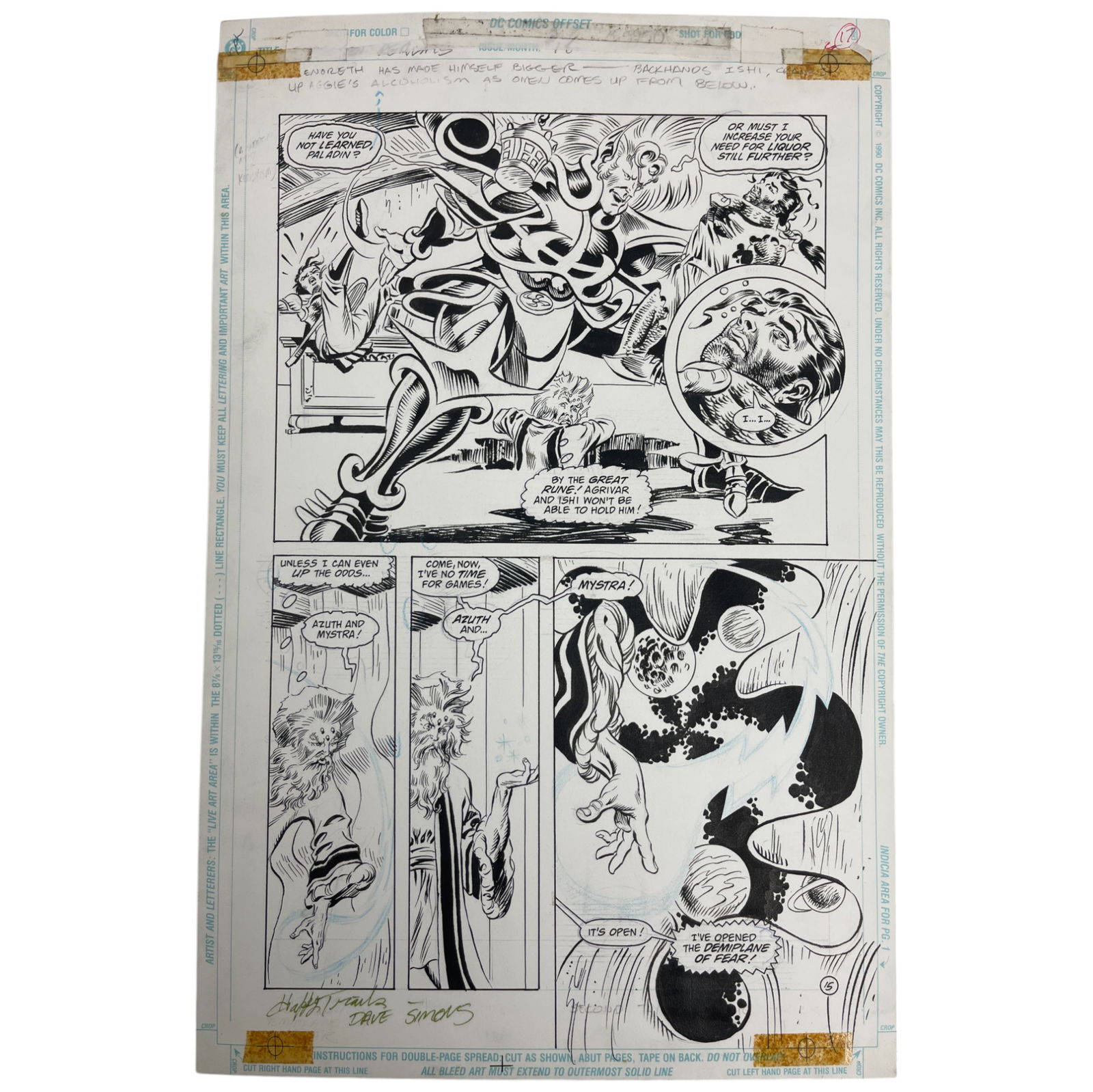 DC Forgotten Realms Original Storyboard Production Comic Art Signed by Dave Simons: The DC Forgotten Realms Original Storyboard Production Comic Art Signed by Dave Simons is a rare and historically significant piece, showcasing the creative process behind DC’s adaptation of the bel
