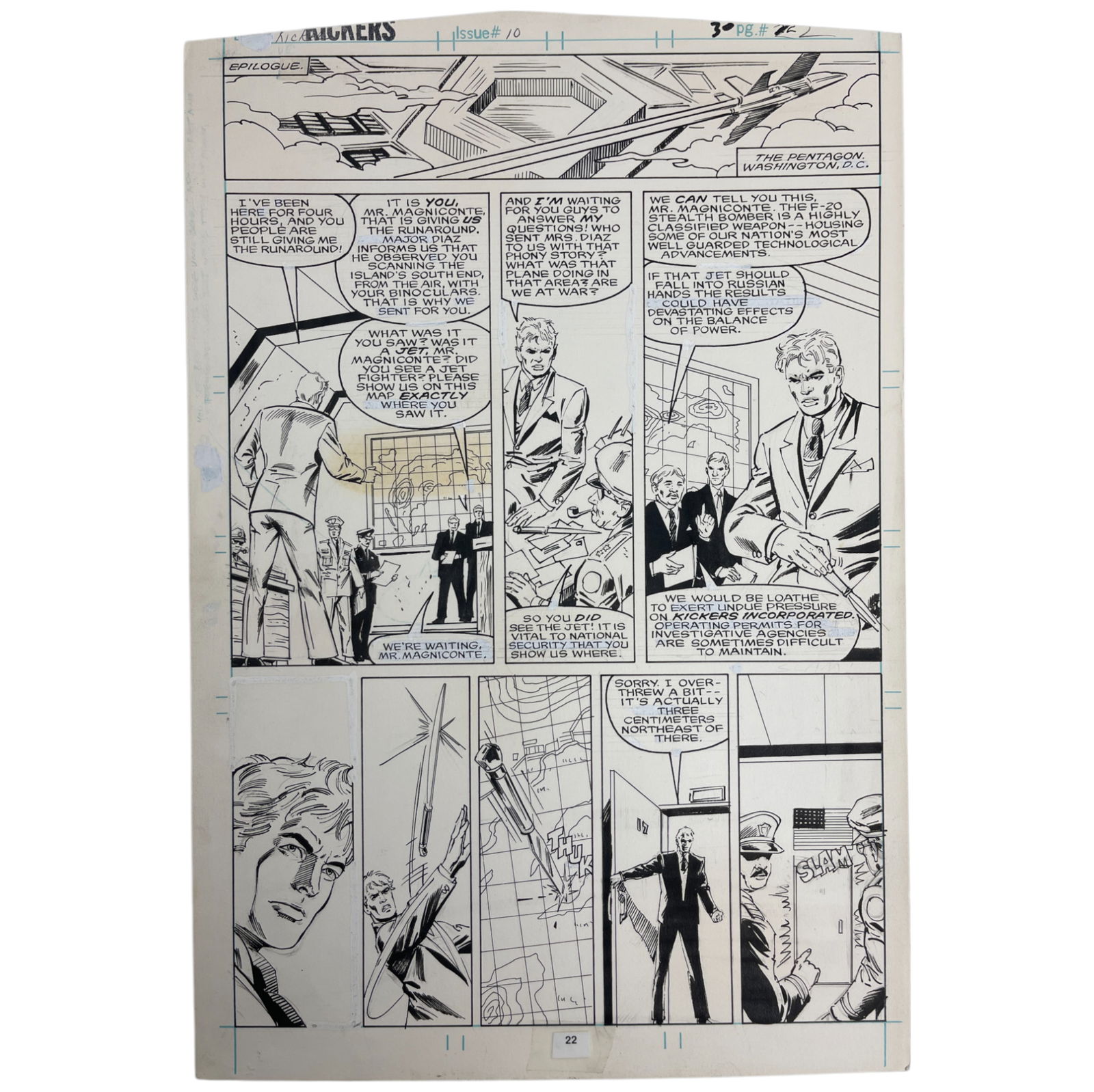 Kickers Inc. Marvel Original Storyboard Production Comic Art (1 of 5)