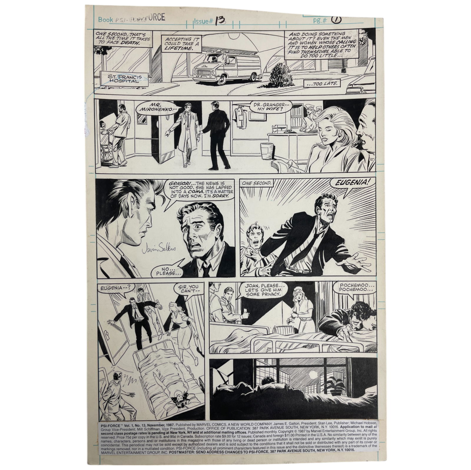 Psi-Force Marvel Original Storyboard Production Comic Art (1 of 5)