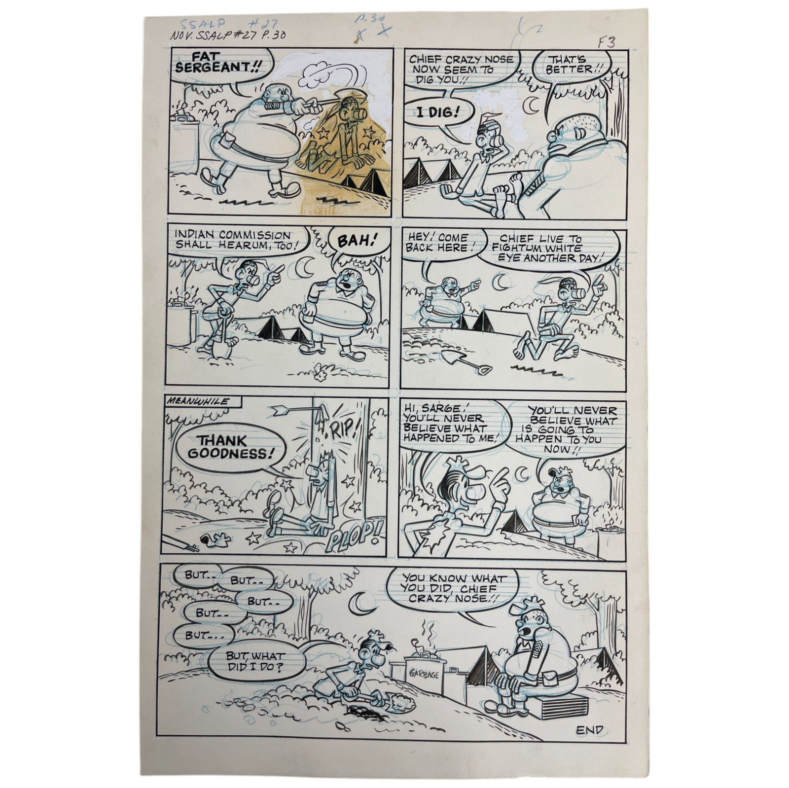 Sad Sack's Army Life Parade Original Storyboard Production Comic Art (1 of 5)