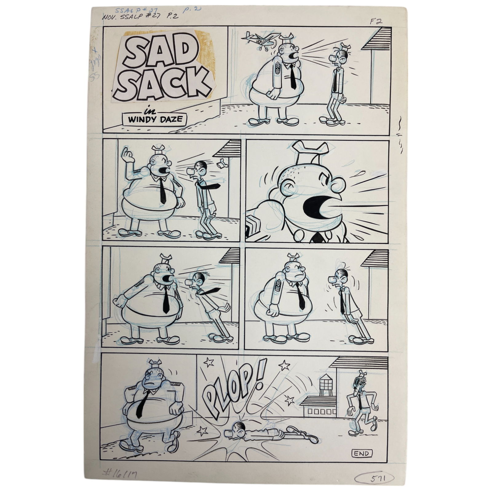 Sad Sack's Army Life Parade Original Storyboard Production Comic Art (1 of 5)