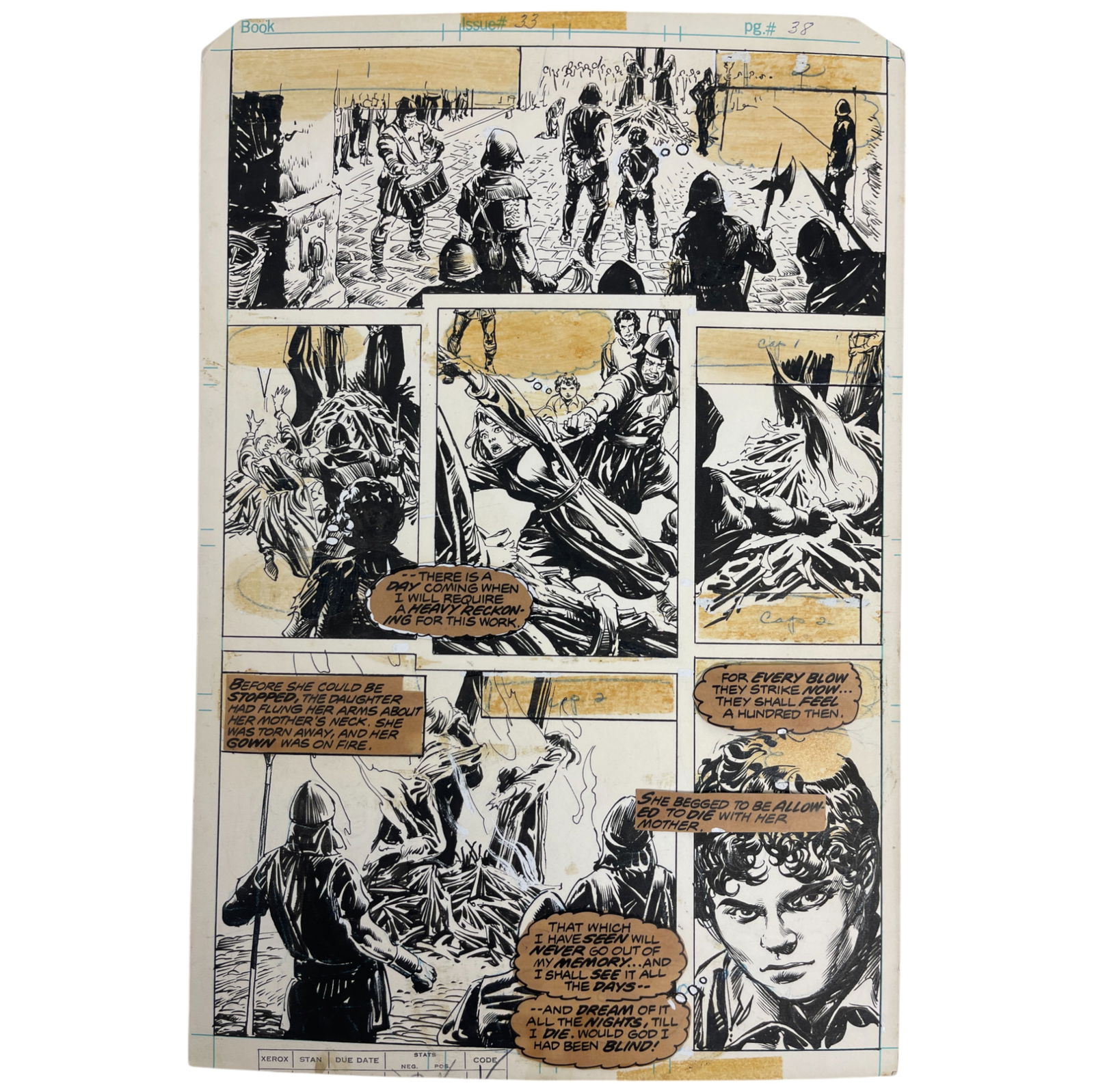 Marvel Classics 1980 Original Storyboard Production Comic Art (1 of 6)