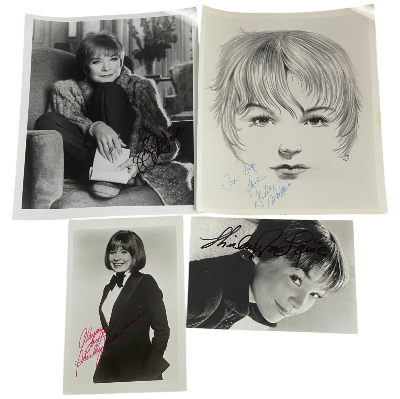 Vintage Movie Actor Actress Signed Photo Collection Lot: Vintage Movie Actor Actress Signed Photo Collection Lot. Lot of 4. Various sizes.