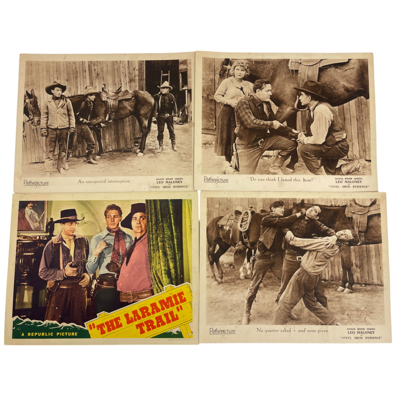 Vintage Original Lobby Card Movie Film Posters: Vintage Original Lobby Card Movie Film Posters. Lot of 4. 14" x 11".