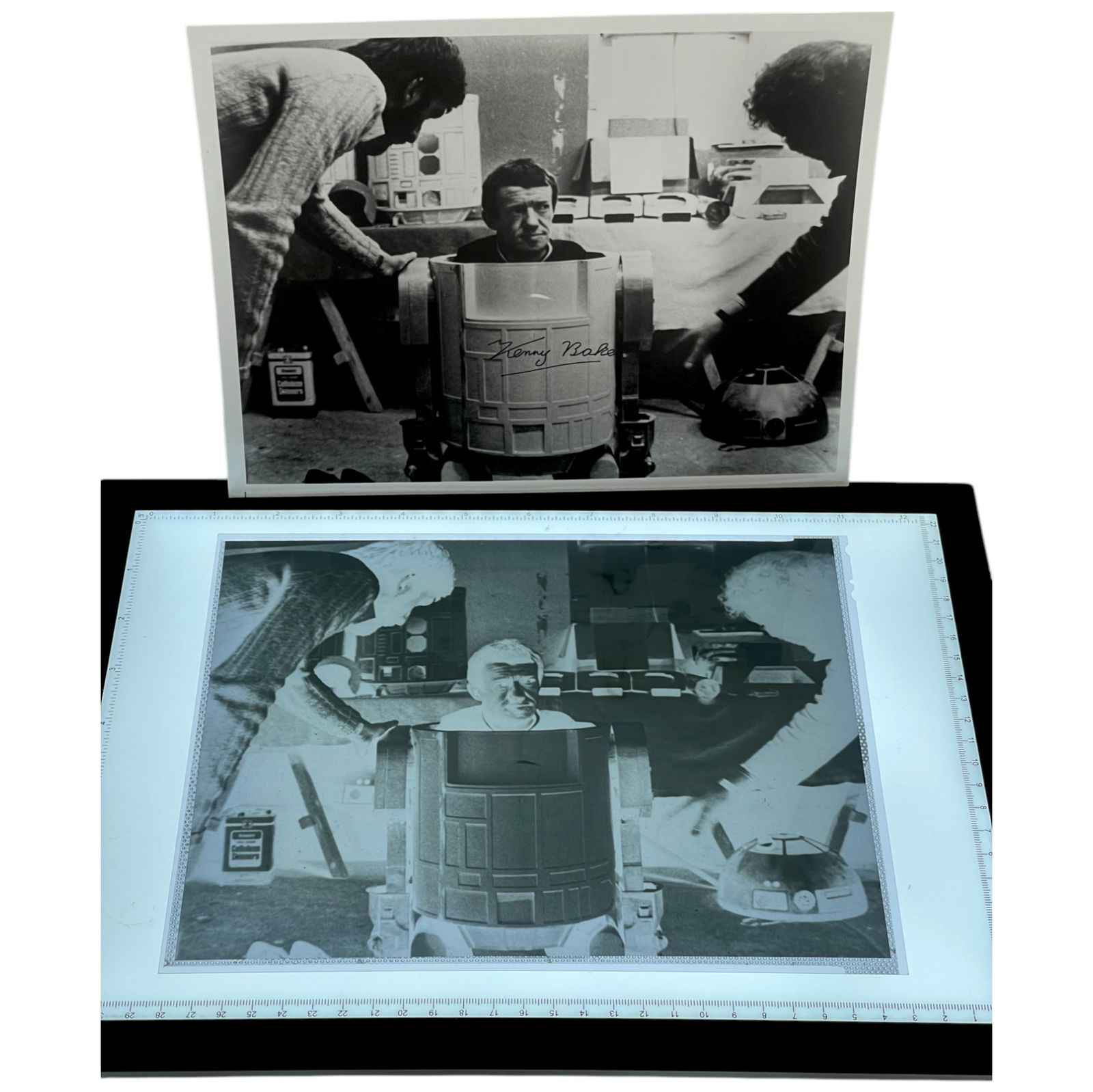 Rare Vintage Empire Strikes Back Behind-The-Scenes Negative & Photo – 8" x 10" Signed by Kenny (1 of 3)