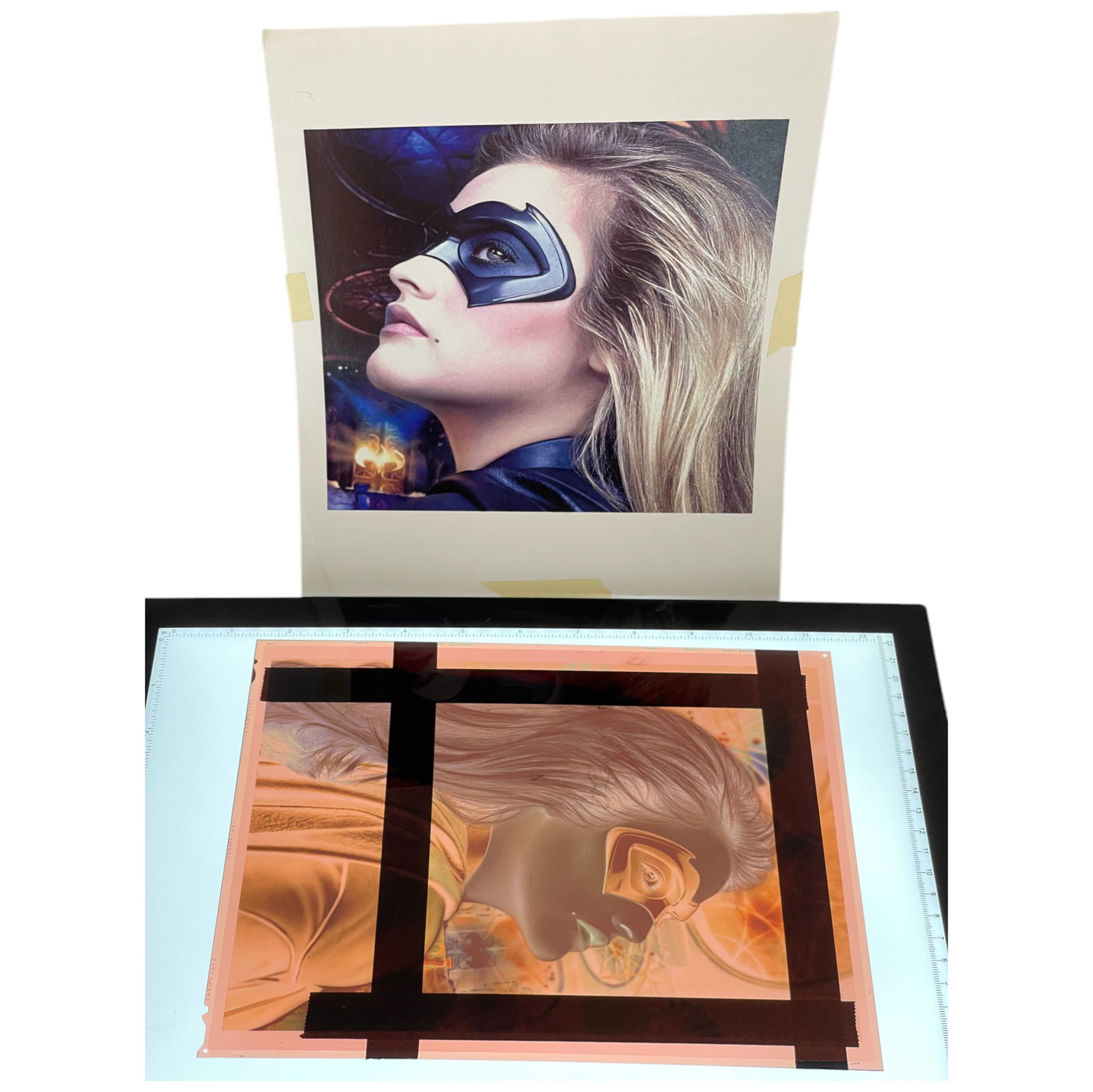 Rare Original Batman & Robin (1997) Pre-Production Poster Negative – Alicia Silverstone as Batgirl (1 of 4)