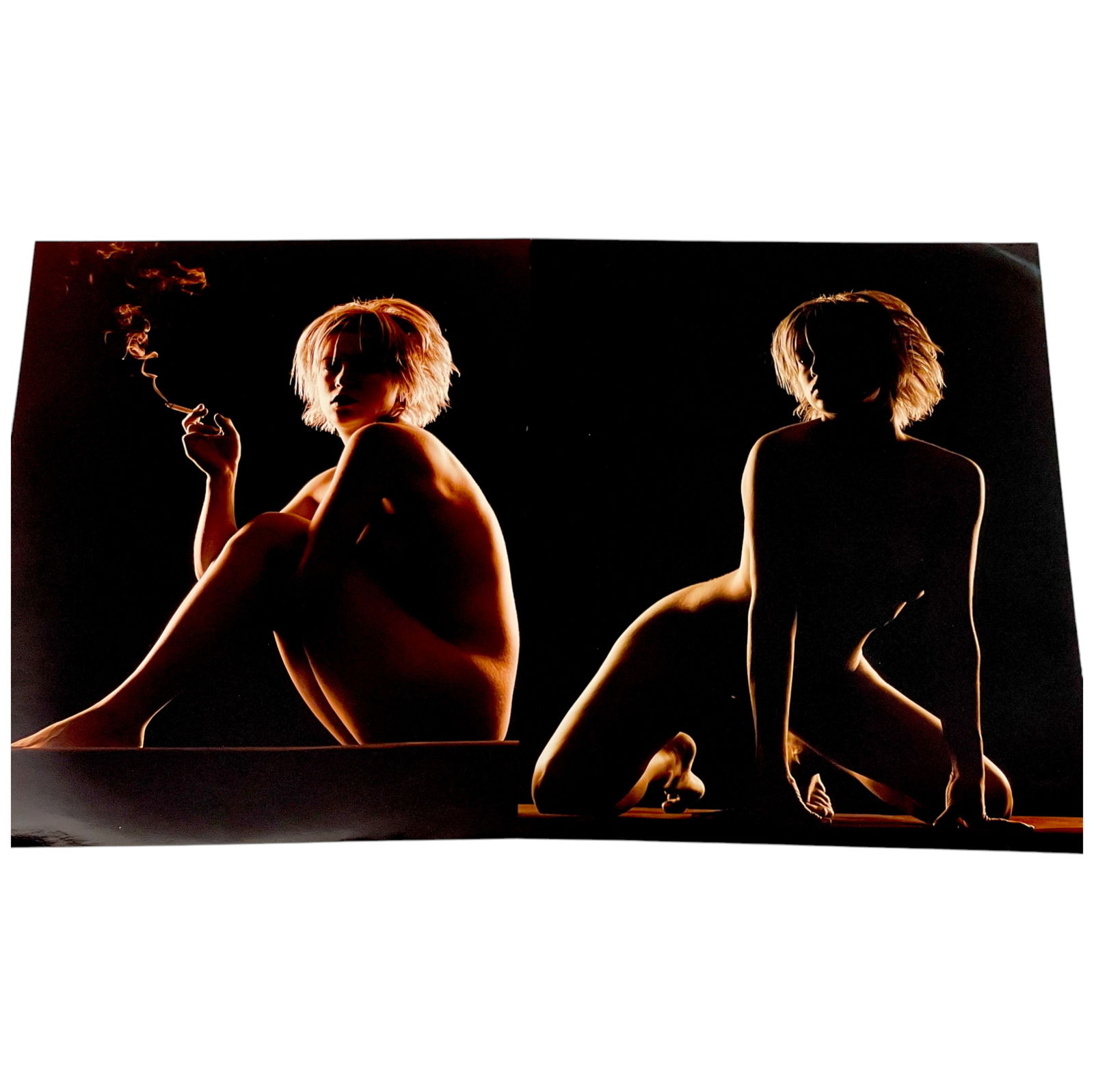 Vintage Nude Pin-Up Erotic – Movie Actress 14" x 11" Professional Photograph Kodak Paper: A rare and original vintage 14" x 11" professional photograph, featuring a movie actress in an elegant nude pin-up and erotic pose, printed on high-quality Kodak paper. This stunning image captures th