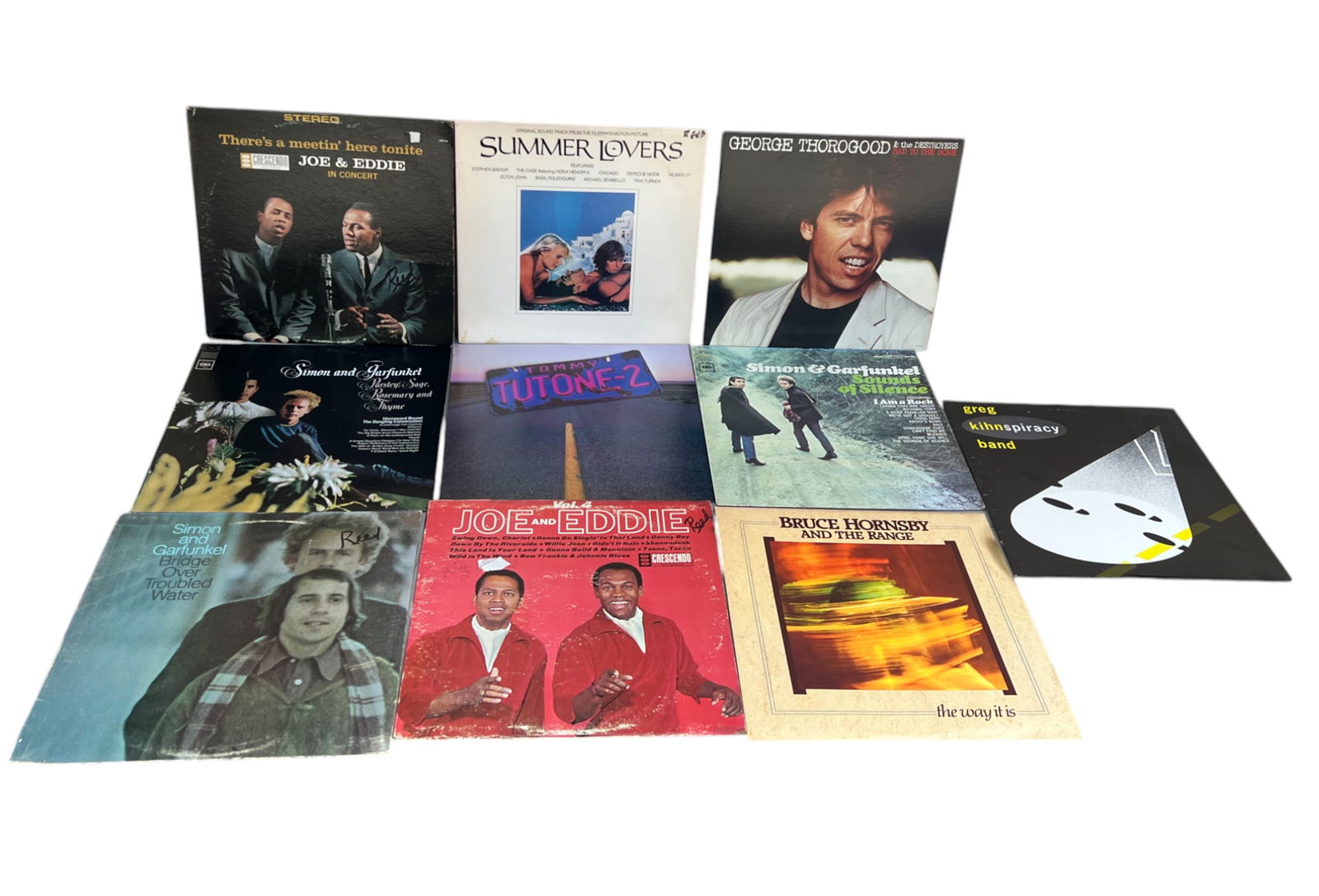 Vintage Vinyl LP Record Collection Lot – Greg Kihn Band, Bruce Hornsby, Simon & Garfunkel, George: This vintage vinyl LP collection brings together a mix of classic rock, folk, blues, and pop favorites, perfect for collectors and music lovers. Included in this lot are Greg Kihn Band’s Kihnspiracy