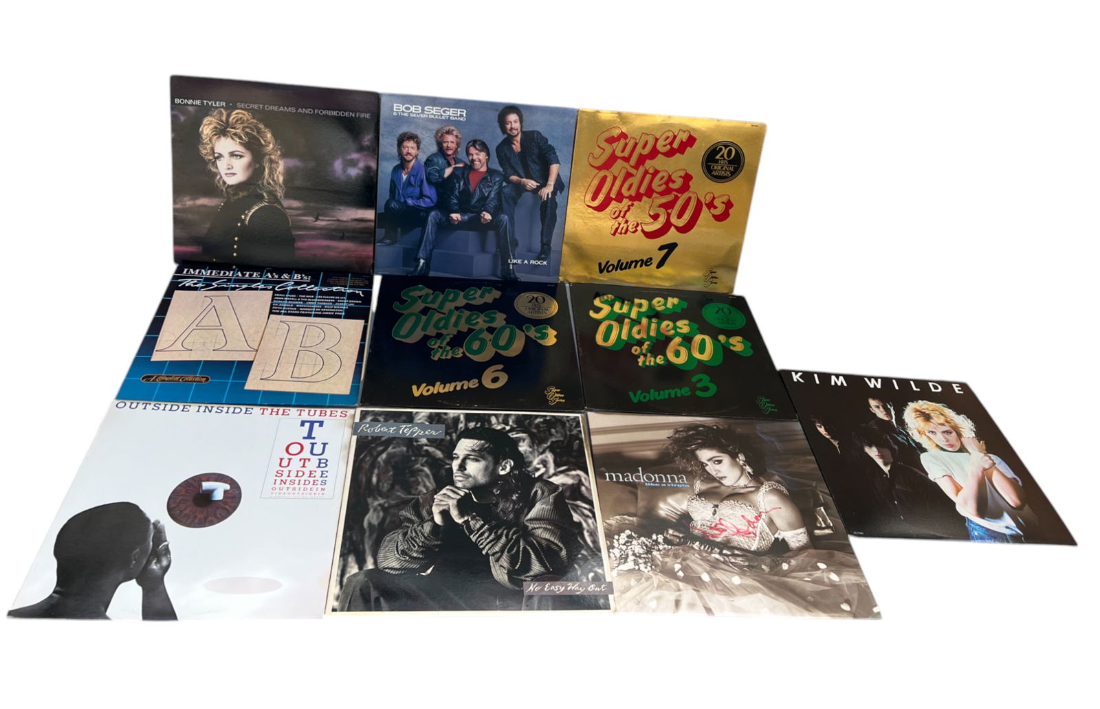 Vintage Vinyl LP Record Collection Lot – Kim Wilde, Robert Tepper, Bob Seger, Bonnie Tyler & More (1 of 5)