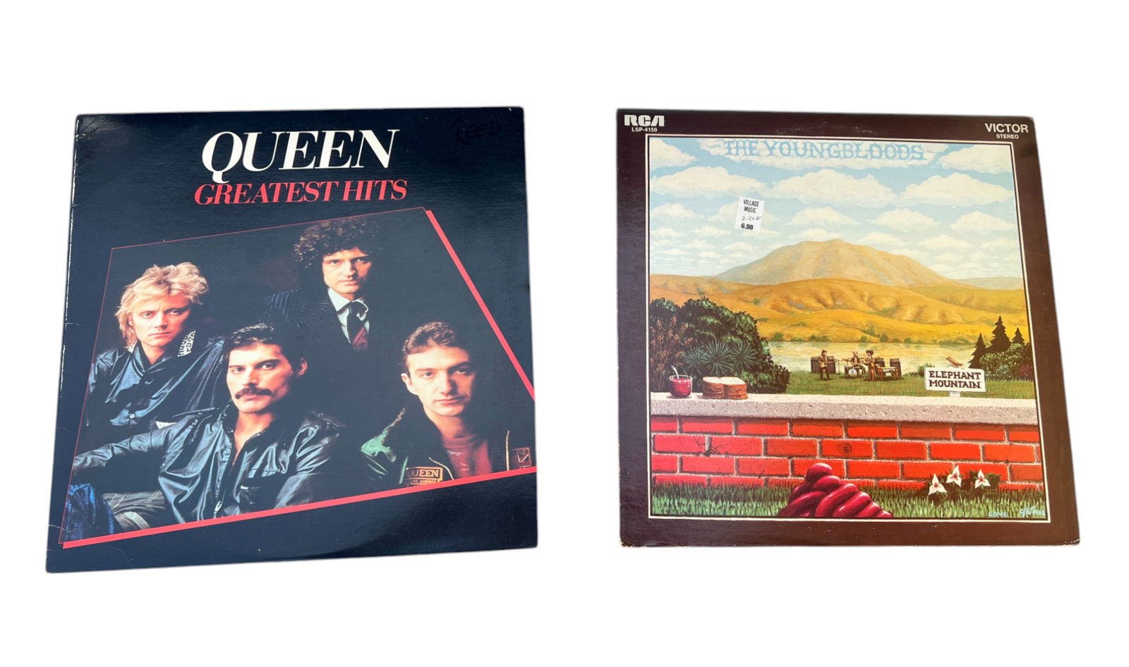 Vintage Vinyl LP Record Collection Lot – The Youngbloods Elephant Mountain, Queen Greatest Hits (1 of 3)
