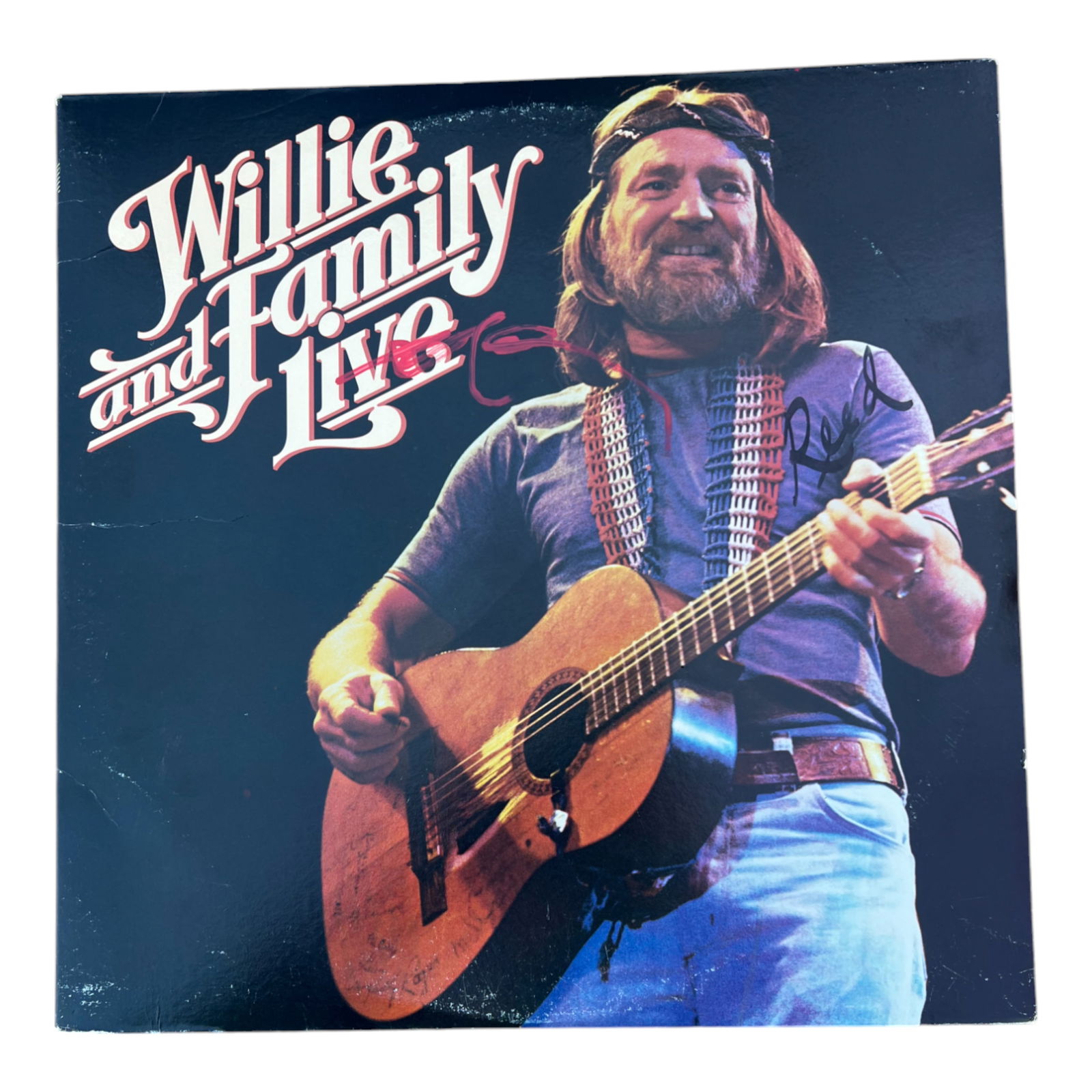 Willie Nelson – Willie and Family Live Signed Vintage Vinyl Record (1 of 4)