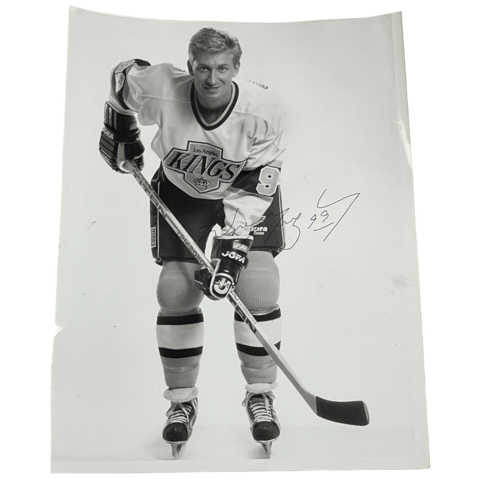 Wayne Gretzky LA Kings Signed Type 1 B&W Photograph (1 of 3)