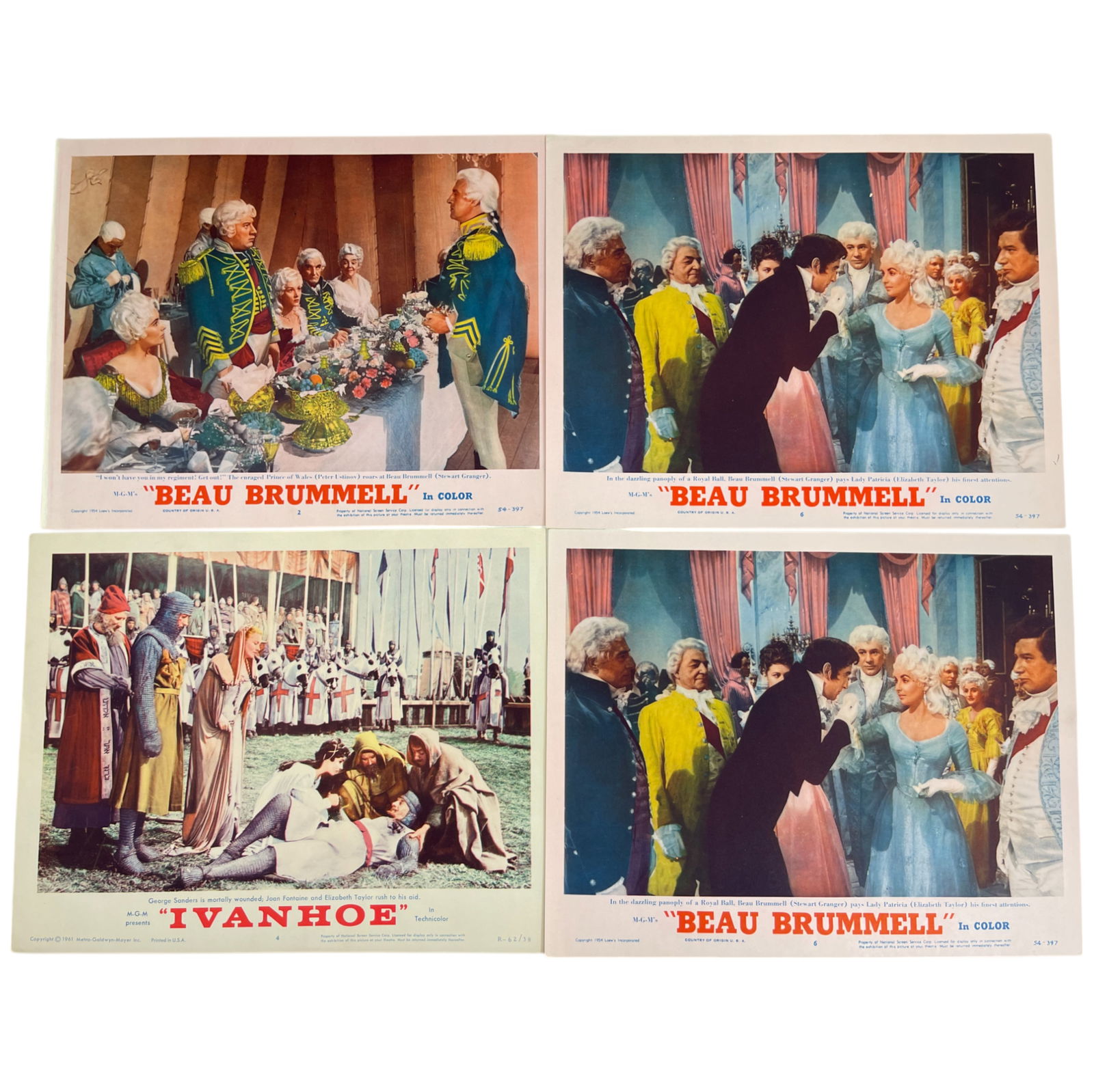 Vintage Original Lobby Card Movie Film Posters: Vintage Original Lobby Card Movie Film Posters. Lot of 4. 14" x 11".