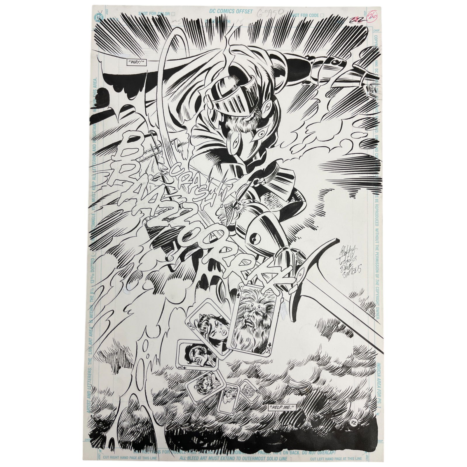 DC Comics Original Storyboard Production Comic Art Signed by Dave Simons (1 of 6)