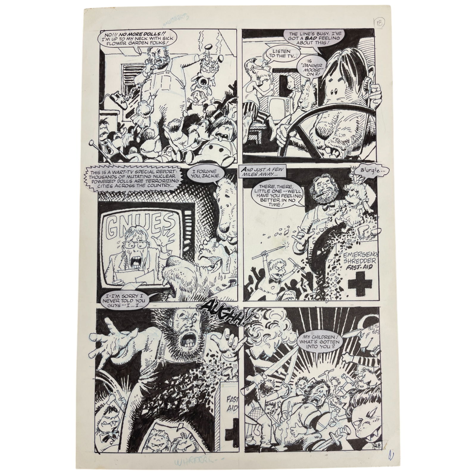 Night of the Living Dolls Chucky Child's Play Original Storyboard Production Comic Art (1 of 5)