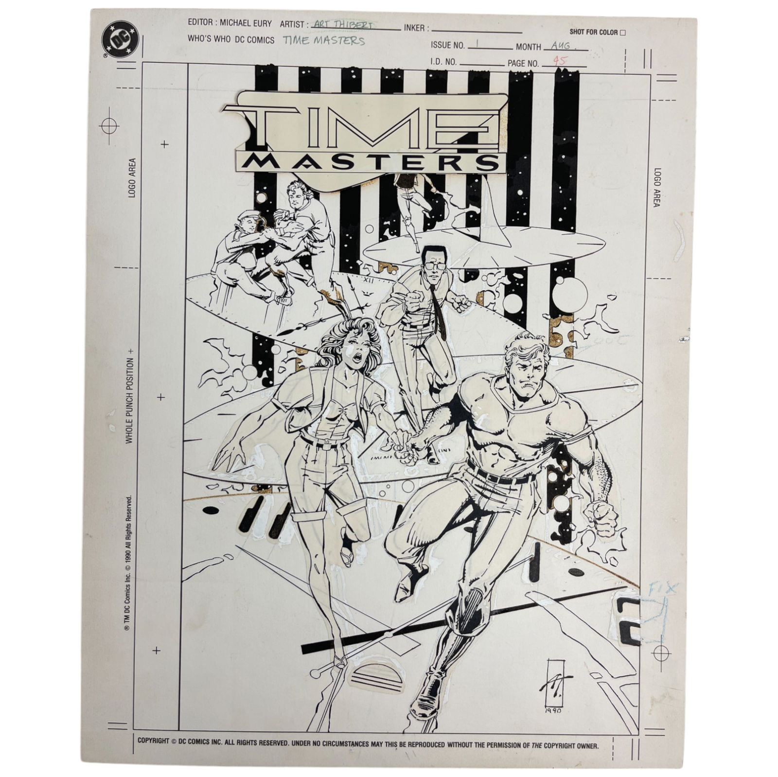 Who's Who DC Comics Time Masters Original Storyboard Production Comic Art (1 of 5)