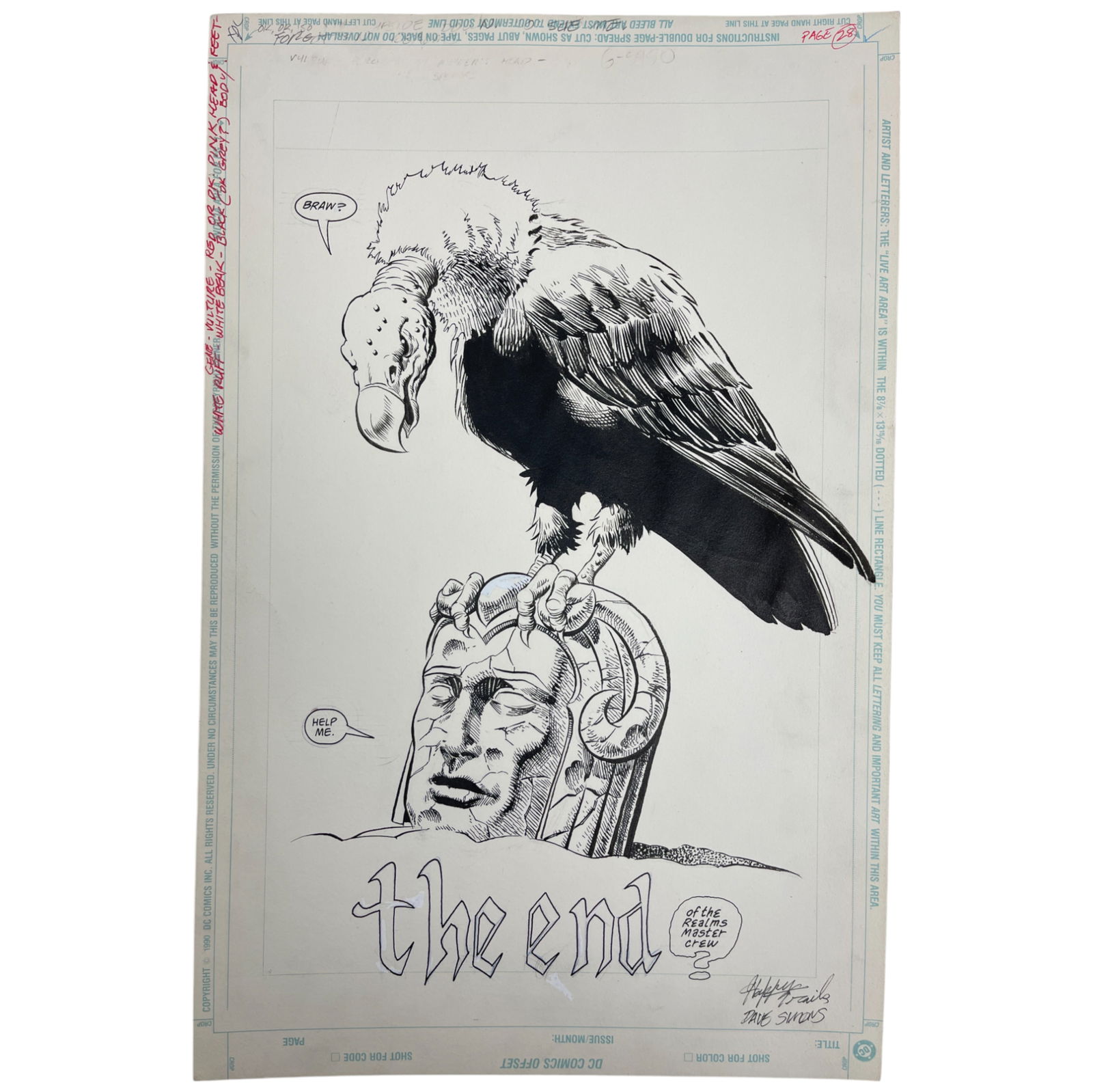 Forgotten Realms DC Original Storyboard Production Comic Art Signed by Dave Simons (1 of 7)